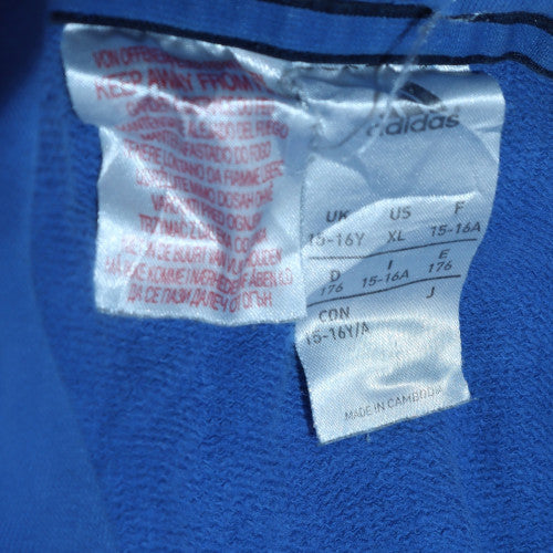 Boys UK Size 16 Years adidas Blue Pullover Hoodie