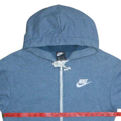 Mens UK Size S Nike Blue Full Zip Hoodie