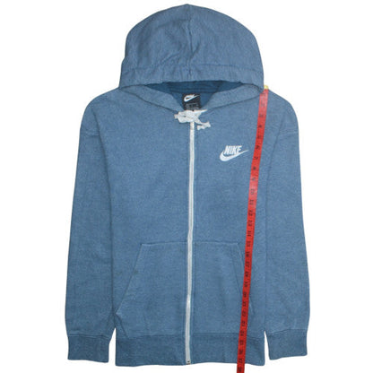 Mens UK Size S Nike Blue Full Zip Hoodie