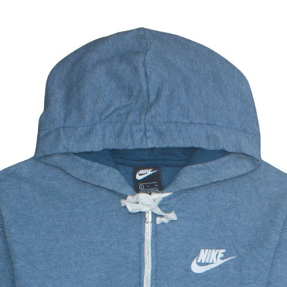 Mens UK Size S Nike Blue Full Zip Hoodie