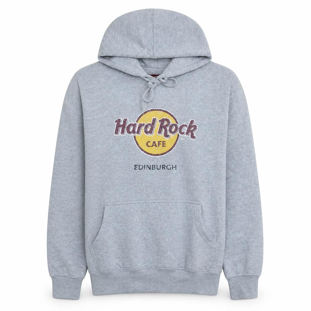 Mens UK Size L Hard Rock Cafe Grey Pullover Hoodie