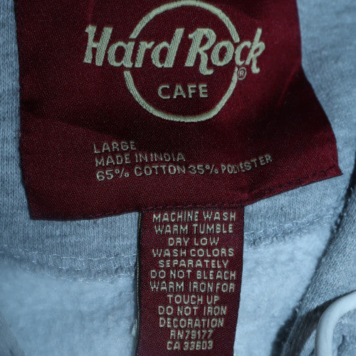 Mens UK Size L Hard Rock Cafe Grey Pullover Hoodie