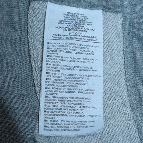 Mens UK Size XL Nike Grey 1/2 Zip Hoodie