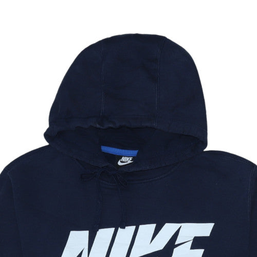 Mens UK Size M Nike Blue Pullover Hoodie