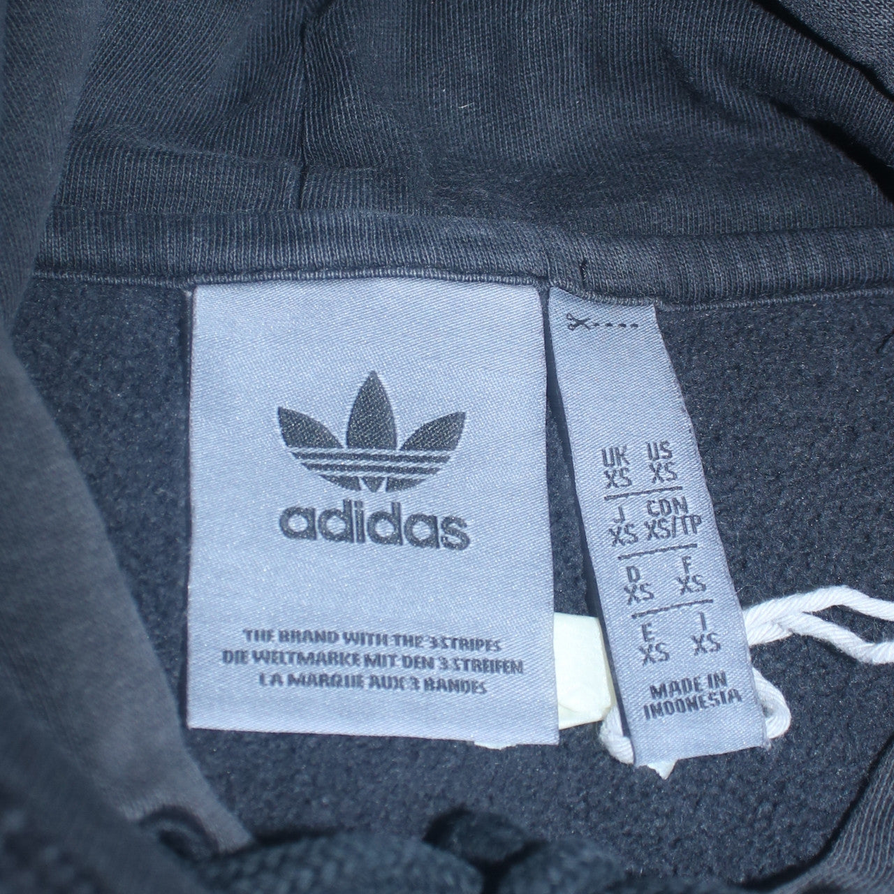 Mens UK Size XS adidas Black Pullover Hoodie