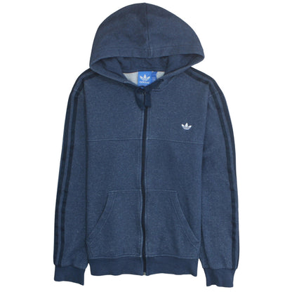 Mens UK Size M adidas Blue Full Zip Hoodie