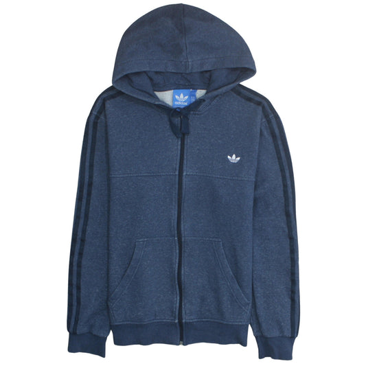 Mens UK Size M adidas Blue Full Zip Hoodie