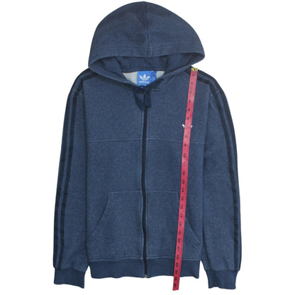 Mens UK Size M adidas Blue Full Zip Hoodie