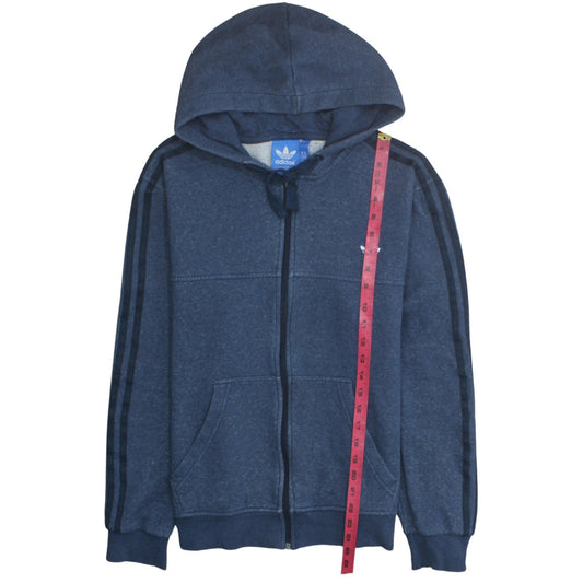 Mens UK Size M adidas Blue Full Zip Hoodie