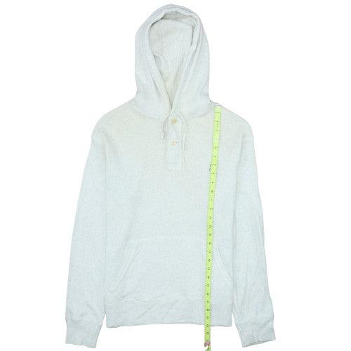 Mens UK Size M Ralph Lauren Ivory Henley Hoodie