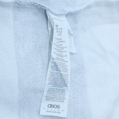 Womens UK Size M ASOS Design Blue Henley Sweatshirt