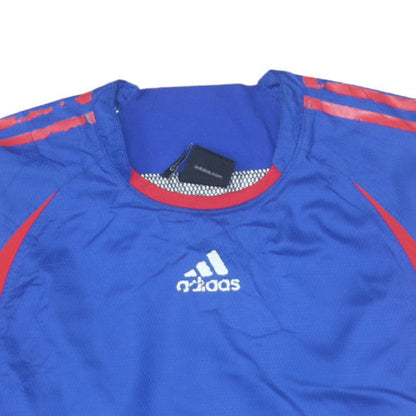 Mens UK Size S adidas Blue Pullover Sweatshirt