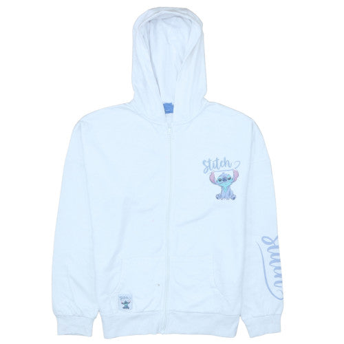 Disney Stitch Girls White Full Zip Hoodie by Primark 14-15 Years