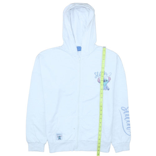Disney Stitch Girls White Full Zip Hoodie by Primark 14-15 Years