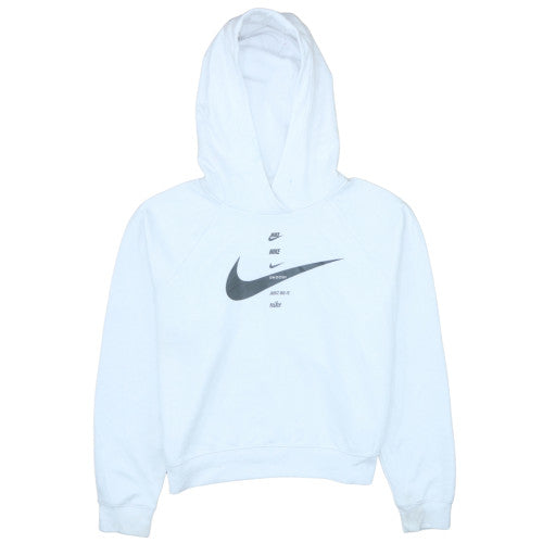 Womens UK Size M Nike White Pullover Hoodie