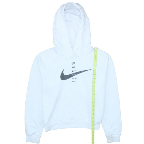 Womens UK Size M Nike White Pullover Hoodie