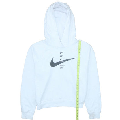 Womens UK Size M Nike White Pullover Hoodie