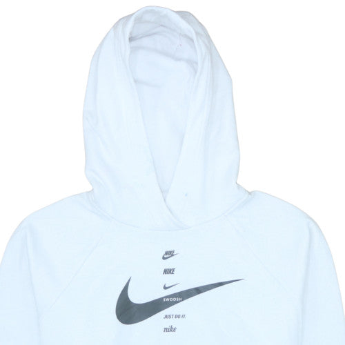 Womens UK Size M Nike White Pullover Hoodie