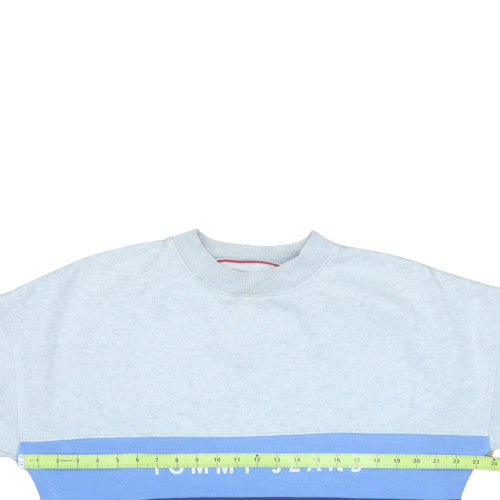 Womens UK Size S Tommy Jeans Blue Pullover Sweatshirt