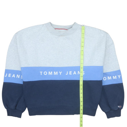 Womens UK Size S Tommy Jeans Blue Pullover Sweatshirt