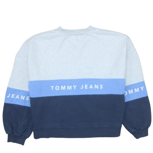 Womens UK Size S Tommy Jeans Blue Pullover Sweatshirt