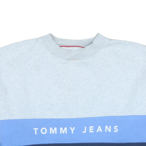 Womens UK Size S Tommy Jeans Blue Pullover Sweatshirt