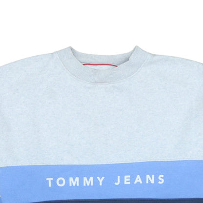 Womens UK Size S Tommy Jeans Blue Pullover Sweatshirt