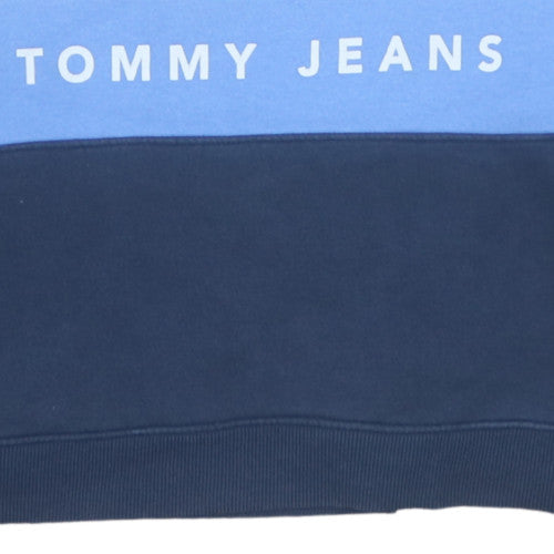 Womens UK Size S Tommy Jeans Blue Pullover Sweatshirt