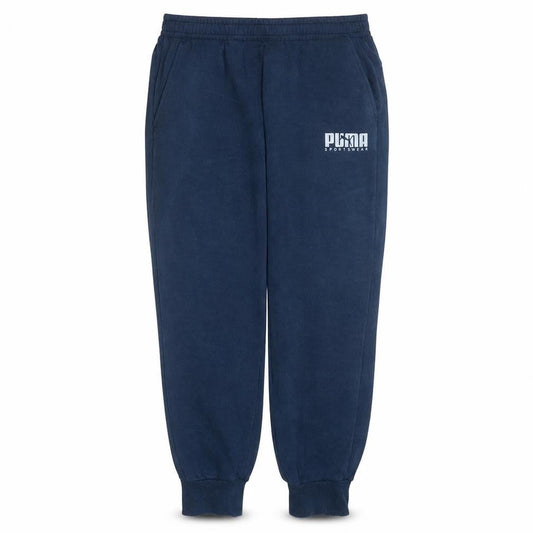 Front view of Puma Men’s Blue Fleece Jogger Sweatpants XL Activewear