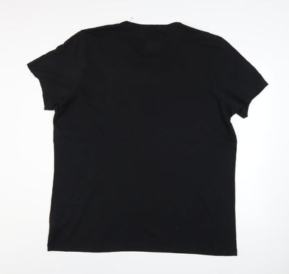 Adidas Men's Black 2XL Graphic Sports T-Shirt 70% Cotton Blend