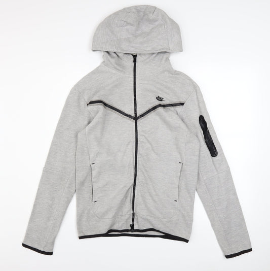 Mens UK Size S Nike Grey Full Zip Hoodie