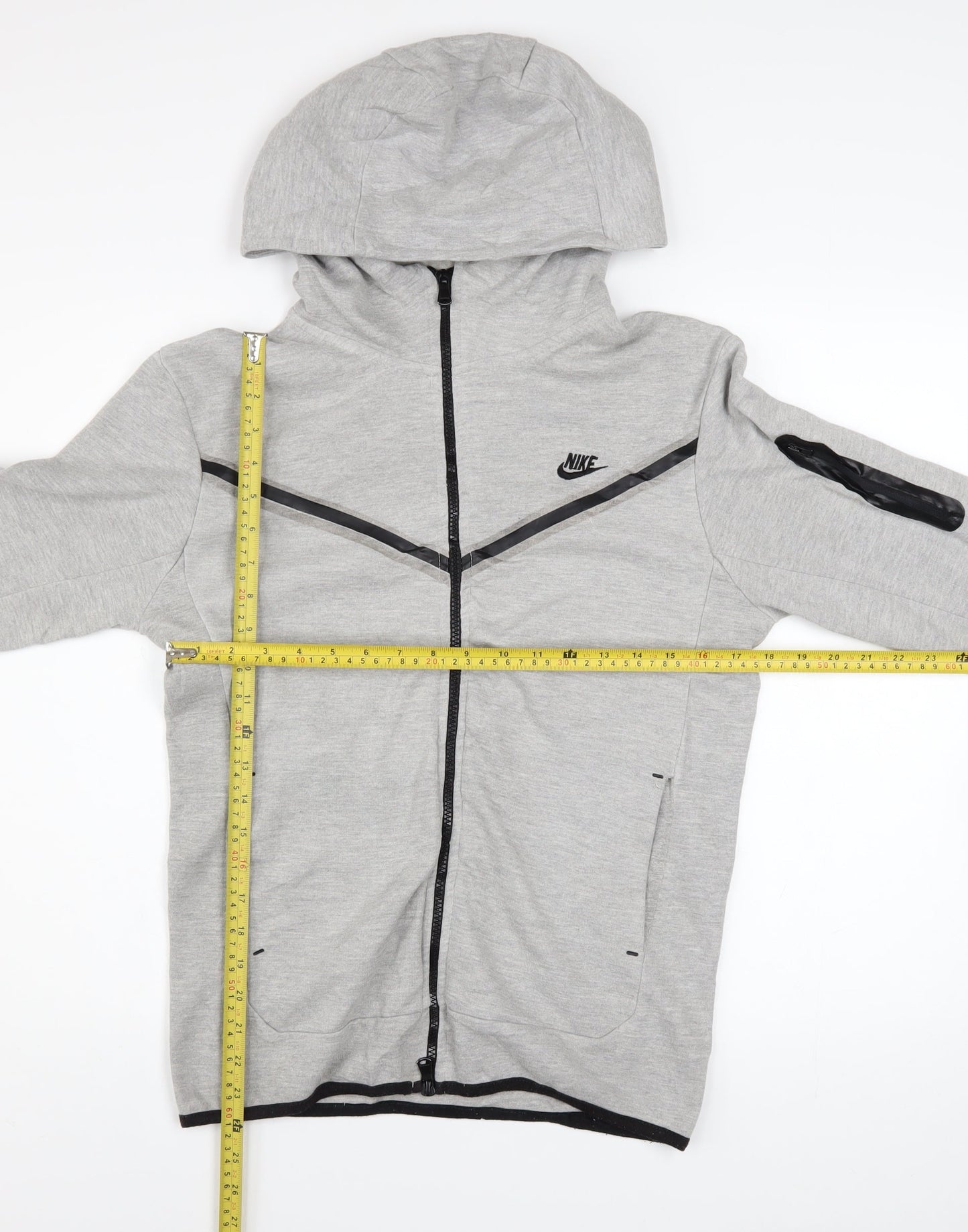 Mens UK Size S Nike Grey Full Zip Hoodie