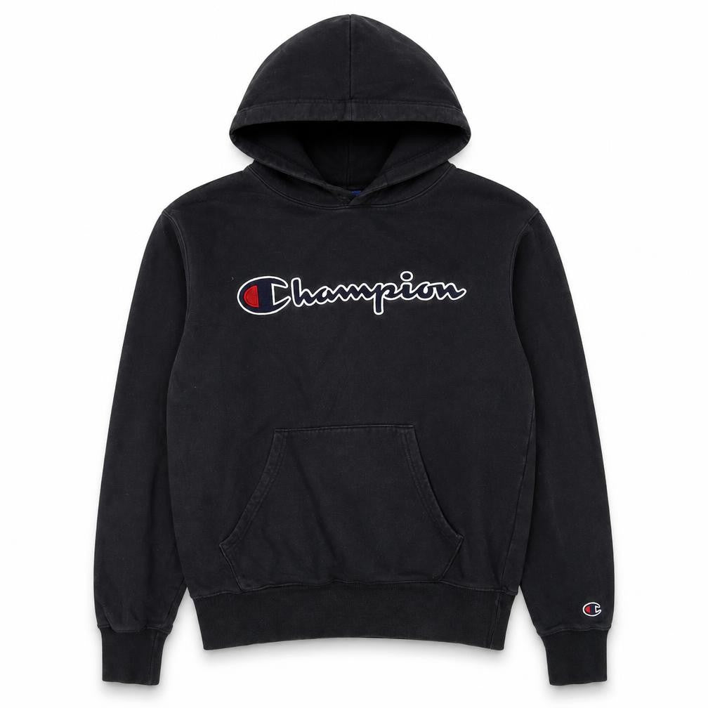 Mens UK Size S Champion Black Pullover Hoodie