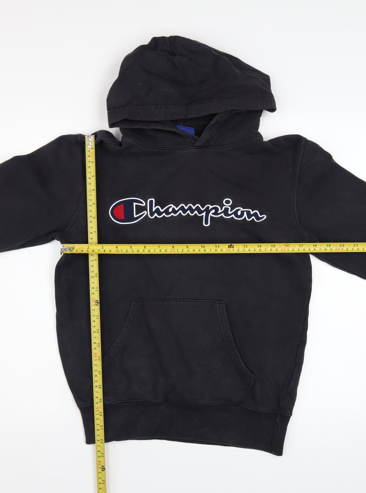 Mens UK Size S Champion Black Pullover Hoodie