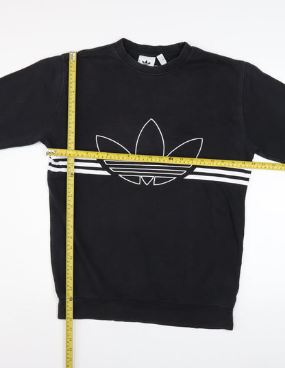 Mens UK Size M adidas Black Pullover Sweatshirt