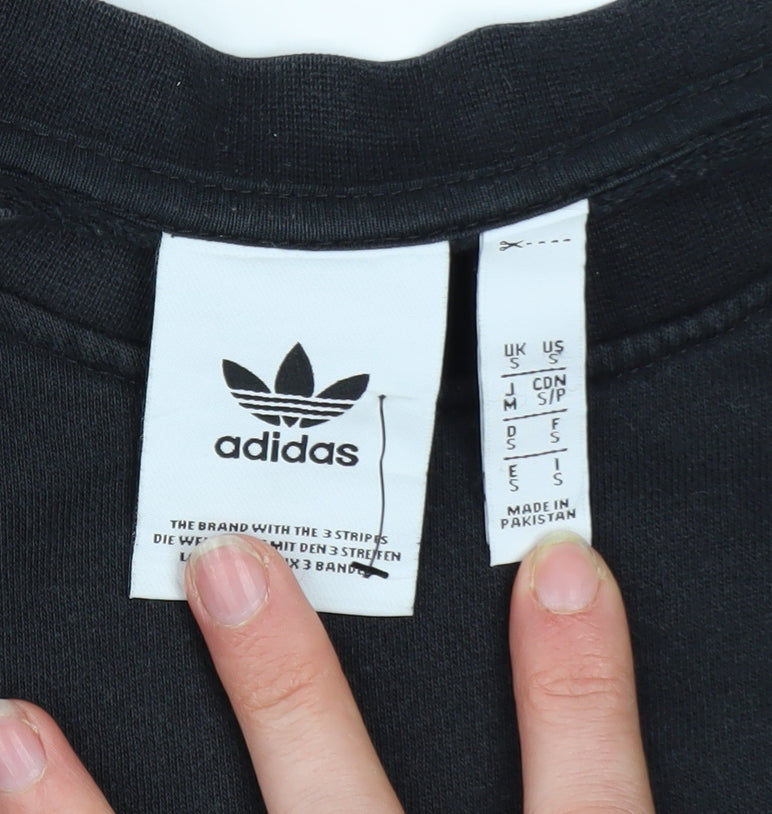 Mens UK Size M adidas Black Pullover Sweatshirt
