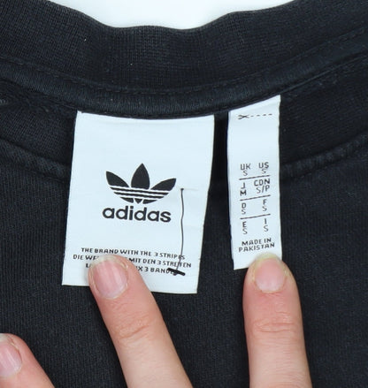 Mens UK Size M adidas Black Pullover Sweatshirt