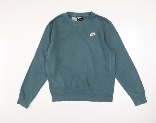 Mens UK Size S Nike Green Pullover Sweatshirt