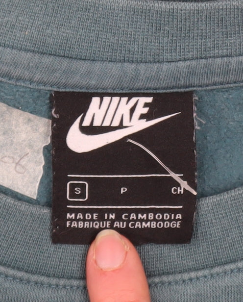 Mens UK Size S Nike Green Pullover Sweatshirt