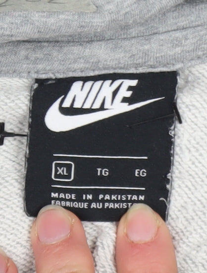 Mens UK Size XL Nike Grey Pullover Hoodie