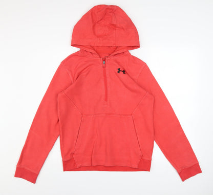 Boys UK Size 158 Under armour Red Pullover Hoodie