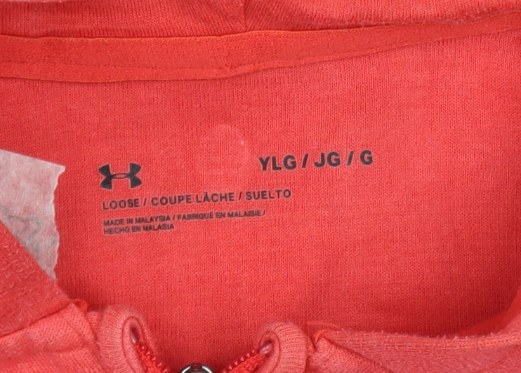 Boys UK Size 158 Under armour Red Pullover Hoodie