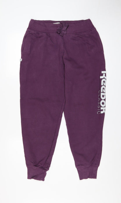 Womens UK Size S Reebok Regular Fit Jogger Purple Trousers