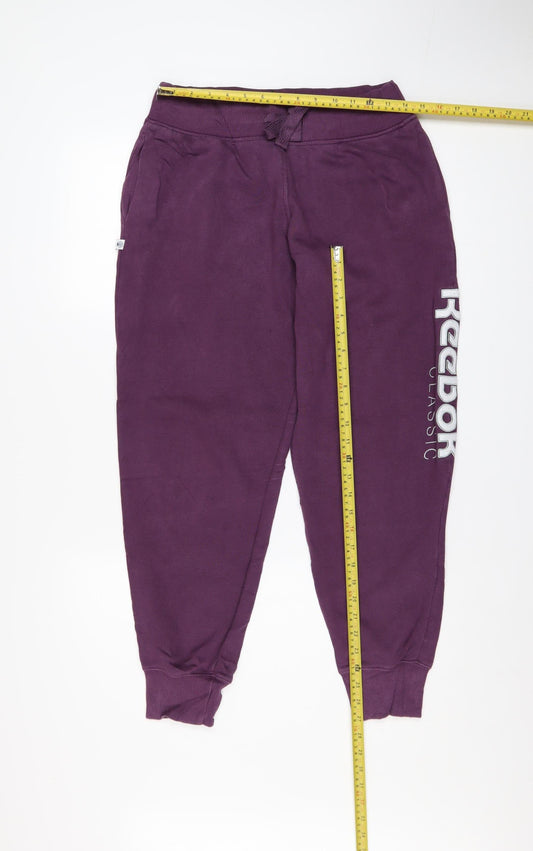 Womens UK Size S Reebok Regular Fit Jogger Purple Trousers