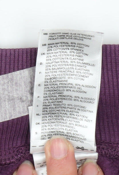 Womens UK Size S Reebok Regular Fit Jogger Purple Trousers