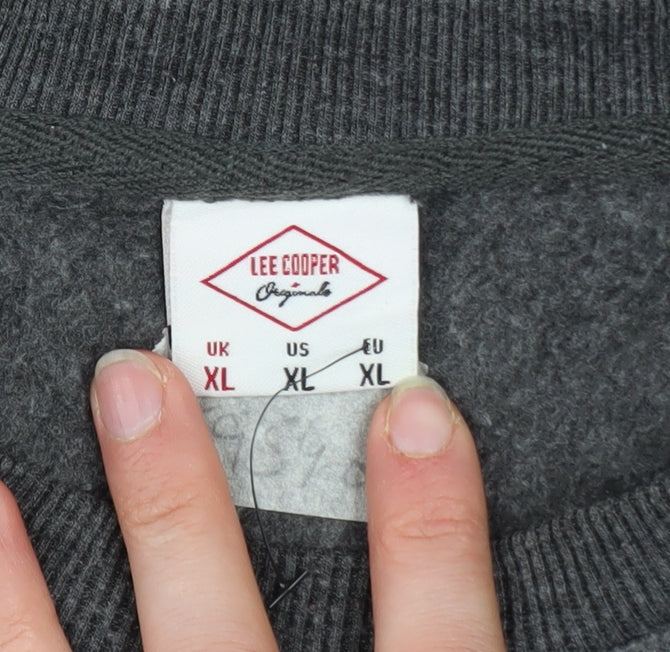 Mens UK Size XL Lee Cooper Grey Pullover Sweatshirt