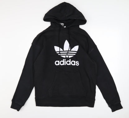 Womens UK Size 8 adidas Black Pullover Hoodie