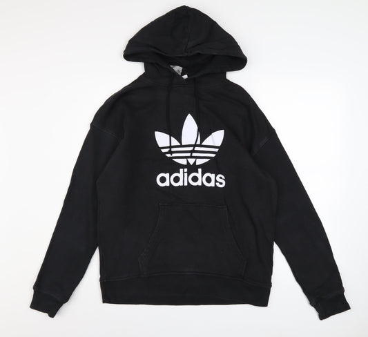 Womens UK Size 8 adidas Black Pullover Hoodie