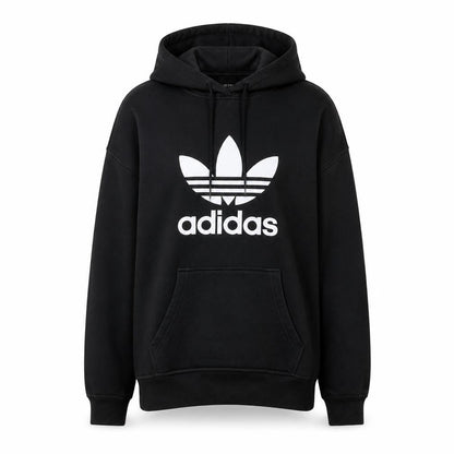 Womens UK Size 8 adidas Black Pullover Hoodie