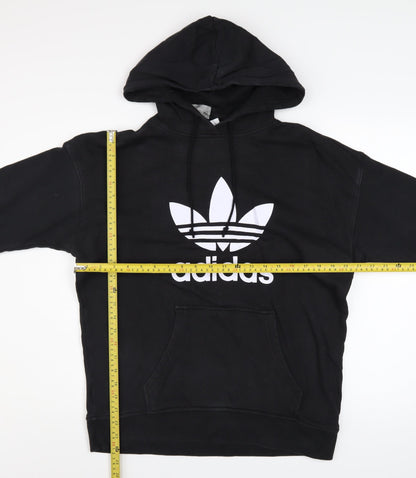 Womens UK Size 8 adidas Black Pullover Hoodie